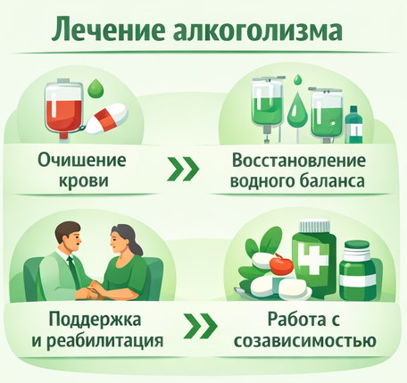 лечение алкоголизма в Пушкине этапы